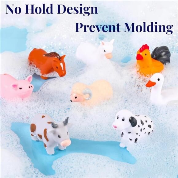 XY-WQ Bath Toys No Hole, for Infants 6-12& Toddlers 1-3, No Hole Bathtub Toys - Picture 2 of 7